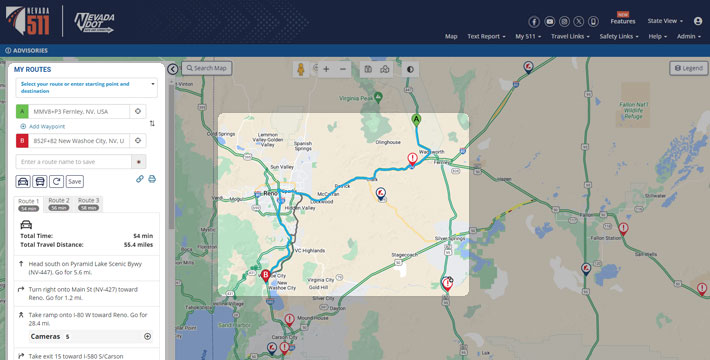 Creating and saving customized route